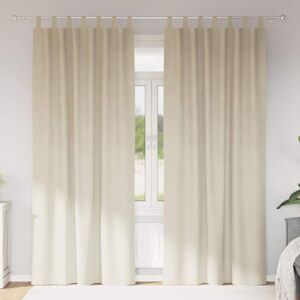 Curtains with Curtains 2 pcs Cream 140 x 260 cm Velvet Vidaxl Curtains with Curtains 2 pcs Cream 140 x 260 cm Velvet Vidaxl