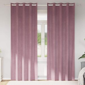 Curtains with Curtains 2 pcs Dark pink 140 x 225 cm Velvet Vidaxl Curtains with Curtains 2 pcs Dark pink 140 x 225 cm Velvet Vidaxl