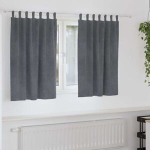 Curtains with Curtains 2 pcs Light grey 140 x 140 cm Velvet Vidaxl Curtains with Curtains 2 pcs Light grey 140 x 140 cm Velvet Vidaxl