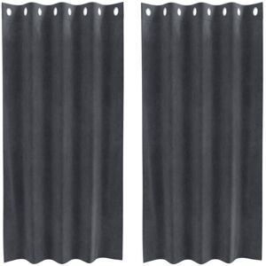 Curtains with Curtains 2 pcs Light grey 140 x 175 cm Velvet Vidaxl Curtains with Curtains 2 pcs Light grey 140 x 175 cm Velvet Vidaxl