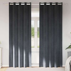 Curtains with Curtains 2 pcs Light grey 140 x 260 cm Velvet Vidaxl Curtains with Curtains 2 pcs Light grey 140 x 260 cm Velvet Vidaxl