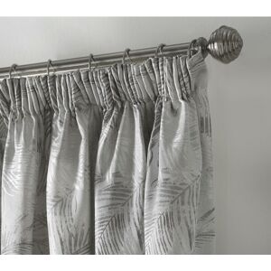 Alan Symonds - Fiji Taped Pencil Pleat Curtain Pair Fully Lined Curtains Silver 66x72' Jacquard Alan Symonds - Fiji Taped Pencil Pleat Curtain Pair Fully Lined Curtains Silver 66x72' Jacquard