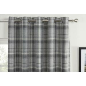 Gorden John Textiles Carnoustie Curtains Blackout Eyelet Woven Check Grey 90 x 90' Gorden John Textiles Carnoustie Curtains Blackout Eyelet Woven Check Grey 90 x 90'