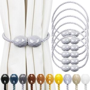 Linghhang - Grey Strong Magnetic Curtain Tiebacks, 6 Pack, Decorative Curtain Holdbacks for Outdoor Curtains Linghhang - Grey Strong Magnetic Curtain Tiebacks, 6 Pack, Decorative Curtain Holdbacks for Outdoor Curtains