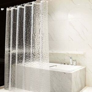 YMYNY Mildew Proof Shower Curtain 180 x 180cm Semi-Transparent Bath Curtain 0.18mm Thickened Waterproof Washable 3D Bath Curtain pvc Free Bath Curtain mumu YMYNY Mildew Proof Shower Curtain 180 x 180cm Semi-Transparent Bath Curtain 0.18mm Thickened Waterproof Washable 3D Bath Curtain pvc Free Bath Curtain mumu