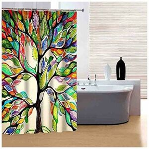 Colourful Shower Curtain 3D Extra Long Waterproof Thickened Bathroom Decor Set With Hooks 180 x 180 Cm - Norcks Colourful Shower Curtain 3D Extra Long Waterproof Thickened Bathroom Decor Set With Hooks 180 x 180 Cm - Norcks