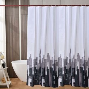 Orchidée - Orchid - Mildew Proof Waterproof Shower Curtain 180 x 200 cm Anti-Wrinkle Fabric Shower Curtain with 12 Hooks and Weighted Hem (City) Orchidée - Orchid - Mildew Proof Waterproof Shower Curtain 180 x 200 cm Anti-Wrinkle Fabric Shower Curtain with 12 Hooks and Weighted Hem (City)