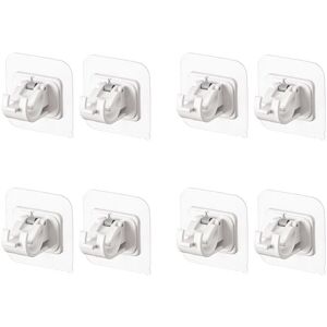 Pack of white curtain rod holders without drilling rod holders transparent self-adhesive rod holders Ymyny Pack of white curtain rod holders without drilling rod holders transparent self-adhesive rod holders Ymyny