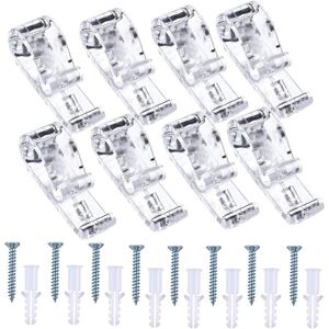 Aougo - Pack Plastic Roman Shade Clips, Plastic Roman Shade Chain Cord, P-Hooks, Child Safety Clips with 8 Screws and 8 Plastic Pillars. Aougo - Pack Plastic Roman Shade Clips, Plastic Roman Shade Chain Cord, P-Hooks, Child Safety Clips with 8 Screws and 8 Plastic Pillars.