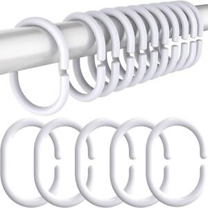 READCLY Plastic Shower Rings - 60 Pieces Shower Curtain Rings, Shower Curtain Hooks, for Bathroom Windows Shower Curtain Rod, C Shape -White READCLY Plastic Shower Rings - 60 Pieces Shower Curtain Rings, Shower Curtain Hooks, for Bathroom Windows Shower Curtain Rod, C Shape -White