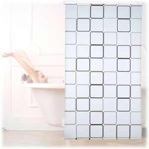 Relaxdays - Shower Curtain Roller Blind, Water-repellent, Bath & Shower, Retro, From Ceiling , 120x240cm, Semi-transparent Relaxdays - Shower Curtain Roller Blind, Water-repellent, Bath & Shower, Retro, From Ceiling , 120x240cm, Semi-transparent