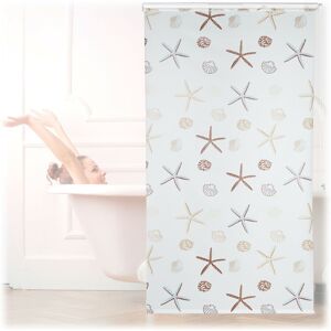 Relaxdays Shower Roller Blind, Water-repellent, For Bath & Shower, Shell Design, Ceiling, 120x240cm, Semi-transparent Relaxdays Shower Roller Blind, Water-repellent, For Bath & Shower, Shell Design, Ceiling, 120x240cm, Semi-transparent