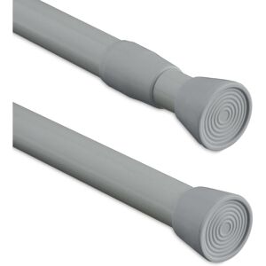 Tension Rod, 110 - 200 cm, Extendable Rail for Shower Curtain, Door Frame Pole, Stainless Steel, Grey - Relaxdays Tension Rod, 110 - 200 cm, Extendable Rail for Shower Curtain, Door Frame Pole, Stainless Steel, Grey - Relaxdays