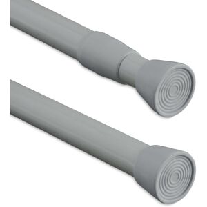 Relaxdays Tension Rod, 120 - 220 cm, Extendable Rail for Shower Curtain, Door Frame Pole, Stainless Steel, Grey Relaxdays Tension Rod, 120 - 220 cm, Extendable Rail for Shower Curtain, Door Frame Pole, Stainless Steel, Grey