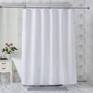 SERBIA Rideau de douche anti-moisissure (blanc), rideau de douche 180x200 cm, lavable en machine et imperméable, incl. 12 anneaux en plastique blanc, 100% SERBIA Rideau de douche anti-moisissure (blanc), rideau de douche 180x200 cm, lavable en machine et imperméable, incl. 12 anneaux en plastique blanc, 100%