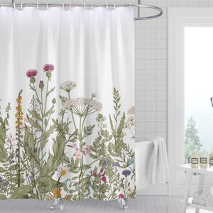 CSPARKV Rock Cloud Floral Shower Curtain 120x180cm, Watercolor Flowers Fabric Bathroom Curtain Set with Hooks Decorative Botanical Leaves Pattern Machine CSPARKV Rock Cloud Floral Shower Curtain 120x180cm, Watercolor Flowers Fabric Bathroom Curtain Set with Hooks Decorative Botanical Leaves Pattern Machine