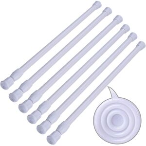 Serbia - Lot de 6 Tringles Extensibles sans Perçage Tringles de Rideau pour Penderie Salle de Bains Cuisine (Blanc, 30-50cm) Serbia - Lot de 6 Tringles Extensibles sans Perçage Tringles de Rideau pour Penderie Salle de Bains Cuisine (Blanc, 30-50cm)