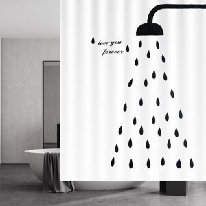 Linghhang - Shower Curtain 180x200 cm, Quick Drying Shower Curtains, Anti-Mold Shower Curtain Waterproof Fabric Washable Bathroom Accessory with 11 Linghhang - Shower Curtain 180x200 cm, Quick Drying Shower Curtains, Anti-Mold Shower Curtain Waterproof Fabric Washable Bathroom Accessory with 11