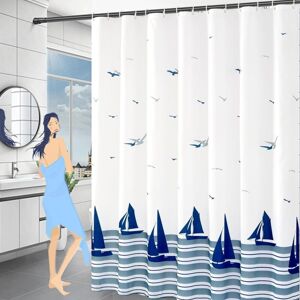 CSPARKV Shower Curtain 80x180cm - Anti Mold Shower Curtain Weighted Hem, Waterproof Washable Shower Curtains, Ocean Polyester Fabric Shower Curtains with CSPARKV Shower Curtain 80x180cm - Anti Mold Shower Curtain Weighted Hem, Waterproof Washable Shower Curtains, Ocean Polyester Fabric Shower Curtains with