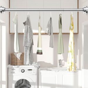 Stainless Steel Extendable Shower Curtain Rod 2PCS 105-160cm Tension Pole, Net Voile Curtains Rail,Adjustable Telescopic Rods Extendable for Kitchen Stainless Steel Extendable Shower Curtain Rod 2PCS 105-160cm Tension Pole, Net Voile Curtains Rail,Adjustable Telescopic Rods Extendable for Kitchen