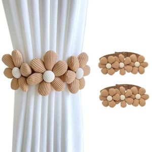 Groofoo - Sunflower Curtain Tiebacks-2 Pack Curtain Holdbacks with Three Flower Curtain Tiebacks Boho Japanese Curtain Ties Cute Flower Curtain Ties Groofoo - Sunflower Curtain Tiebacks-2 Pack Curtain Holdbacks with Three Flower Curtain Tiebacks Boho Japanese Curtain Ties Cute Flower Curtain Ties