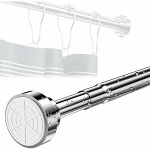 Cyslmuk - Telescopic rod, shower curtain rod 55-85 cm without drilling, stainless steel telescopic clothes rail, rotatable and adjustable Cyslmuk - Telescopic rod, shower curtain rod 55-85 cm without drilling, stainless steel telescopic clothes rail, rotatable and adjustable