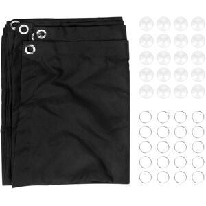 TLILY Temporary Blackout Blind Curtain For Window Adjustable Sucker Shade Drape Thermal Insulated Noise Reducing Panels Storage Room TLILY Temporary Blackout Blind Curtain For Window Adjustable Sucker Shade Drape Thermal Insulated Noise Reducing Panels Storage Room