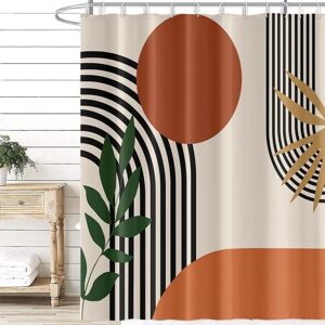 WOIYIC Terracotta Shower Curtain, Anti-Mold Shower Curtain 180x200cm Orange Abstract Bohemian Bath Curtains Waterproof Washable Fabric Polyester Bathroom WOIYIC Terracotta Shower Curtain, Anti-Mold Shower Curtain 180x200cm Orange Abstract Bohemian Bath Curtains Waterproof Washable Fabric Polyester Bathroom