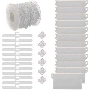 YMYNY Vertical Blind Repair Kit, Vertical Blind Accessories, Plastic Chain Connectors, Top Connectors, 89mm Hangers, Weight Bars YMYNY Vertical Blind Repair Kit, Vertical Blind Accessories, Plastic Chain Connectors, Top Connectors, 89mm Hangers, Weight Bars