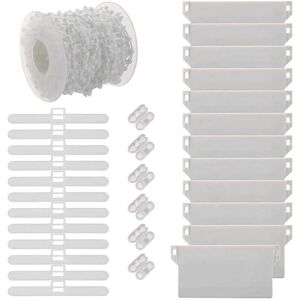 MEMKEY Vertical Blind Repair Kit, Vertical Blind Accessories, Plastic Chain Connectors, Top Connectors, 89mm Hangers, Weight Bars MEMKEY Vertical Blind Repair Kit, Vertical Blind Accessories, Plastic Chain Connectors, Top Connectors, 89mm Hangers, Weight Bars