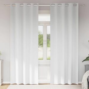vidaXL White 2 pcs Curtains 225x140cm - Curtain Set vidaXL White 2 pcs Curtains 225x140cm - Curtain Set