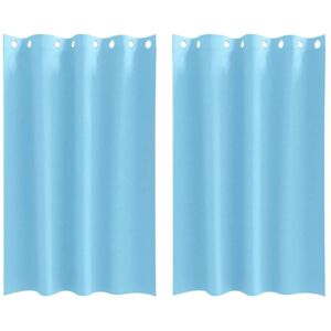 vidaXL Light Blue Curtains 2 pcs Polyester 175x140cm - Curtains vidaXL Light Blue Curtains 2 pcs Polyester 175x140cm - Curtains