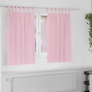Blackout Curtains with Rings Baby Pink Polyester vidaXL Blackout Curtains with Rings Baby Pink Polyester vidaXL