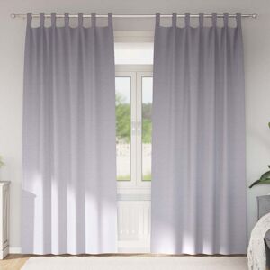 Blackout Curtains with Rings Metal Grey Polyester vidaXL Blackout Curtains with Rings Metal Grey Polyester vidaXL