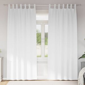 Blackout Curtains with Rings Pure White Polyester vidaXL Blackout Curtains with Rings Pure White Polyester vidaXL