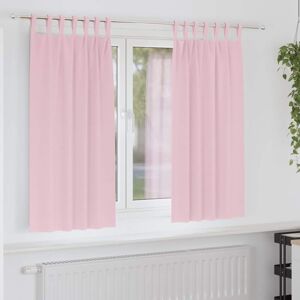 Blackout Curtains with Rings Baby Pink Polyester vidaXL Blackout Curtains with Rings Baby Pink Polyester vidaXL