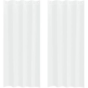 vidaXL White Polyester Curtains 2 pcs 140x260cm vidaXL White Polyester Curtains 2 pcs 140x260cm