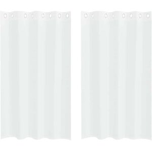 vidaXL White Curtains 2 pcs - 140x175cm Polyester vidaXL White Curtains 2 pcs - 140x175cm Polyester