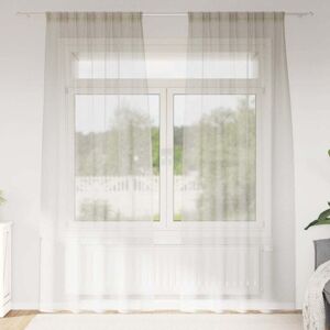 vidaXL Cream Polyester Curtains 2 pcs - Curtain Set vidaXL Cream Polyester Curtains 2 pcs - Curtain Set
