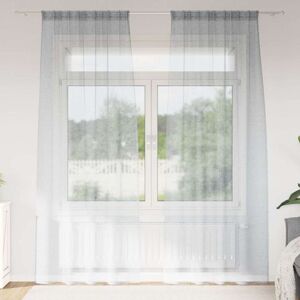 vidaXL Curtains Dark Grey 140 x 245 cm Polyester - Curtain Set vidaXL Curtains Dark Grey 140 x 245 cm Polyester - Curtain Set