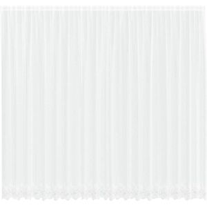vidaXL White Floral Polyester Curtains - Curtains vidaXL White Floral Polyester Curtains - Curtains