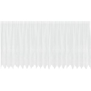 Lace Curtain with Curtains White 500x140cm Polyester vidaXL Lace Curtain with Curtains White 500x140cm Polyester vidaXL