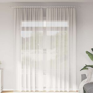 vidaXL White Voile Curtains with Rod Pockets - Curtain vidaXL White Voile Curtains with Rod Pockets - Curtain