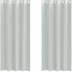 vidaXL Light Gray Voile Curtains with Ösen - 2 pcs, 140x225 cm - Voile Curtains vidaXL Light Gray Voile Curtains with Ösen - 2 pcs, 140x225 cm - Voile Curtains