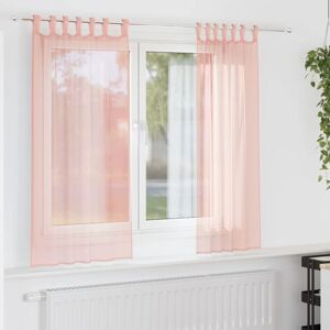 vidaXL Rosa Voile Curtains mit Schlaufen - Voile Curtains vidaXL Rosa Voile Curtains mit Schlaufen - Voile Curtains