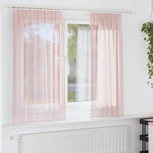 vidaXL Light Pink Voile Curtains with Rod Pockets - Curtains vidaXL Light Pink Voile Curtains with Rod Pockets - Curtains