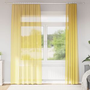vidaXL Yellow Voile Curtains - Curtain Type vidaXL Yellow Voile Curtains - Curtain Type