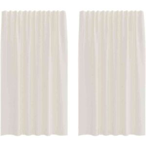 VidaXL Cream Voile Curtains with Rod Pockets - Curtain Type VidaXL Cream Voile Curtains with Rod Pockets - Curtain Type