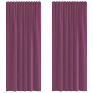 vidaXL Purple Voile Curtains with Rod Pockets - Curtain vidaXL Purple Voile Curtains with Rod Pockets - Curtain