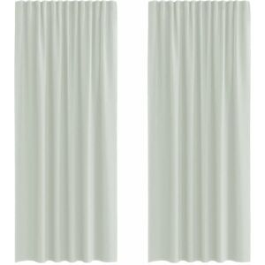 vidaXL Light Grey Voile Curtains with Rod Pockets - Curtains vidaXL Light Grey Voile Curtains with Rod Pockets - Curtains